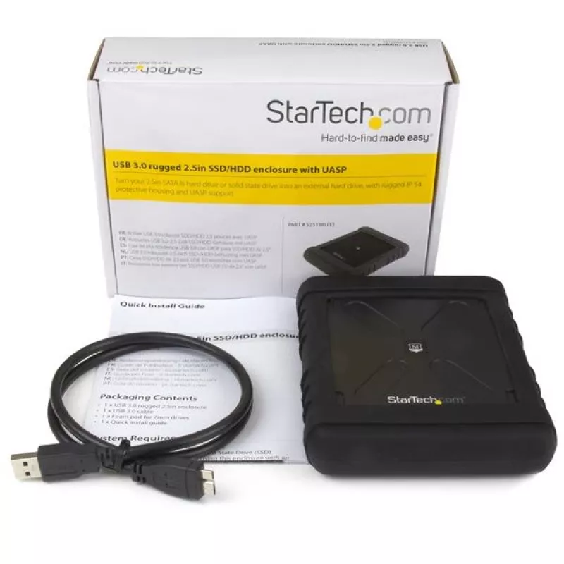 StarTech.com tukeva ulkoinen kiintolevykotelo - USB 3.0 - 2,5 tuuman SATA 6 Gbit/s HDD tai SSD - UASP