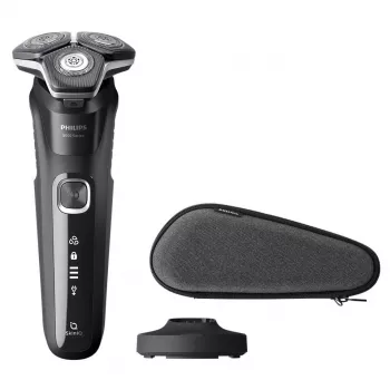 Sähköinen pyörivä parranajokone Philips Series 5000 S5898/35 — 3 leikkuupää, märkä ja kuiva, SteelPrecision-terät, 60 min langaton