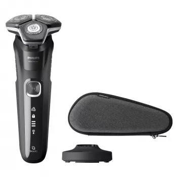 Sähköinen pyörivä parranajokone Philips Series 5000 S5898/35 — 3 leikkuupää, märkä ja kuiva, SteelPrecision-terät, 60 min langaton