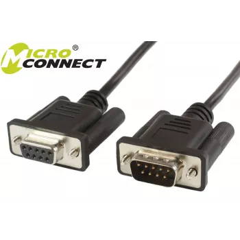 Microconnect SCSEHN3B sarjakaapeli musta 3 m DB9 M DB9 F