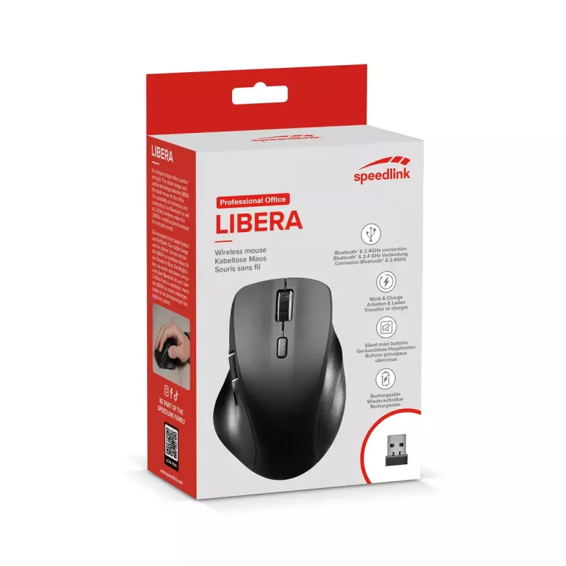 Hiiri SPEEDLINK SL-630021-RRBK RF Wireless + Bluetooth