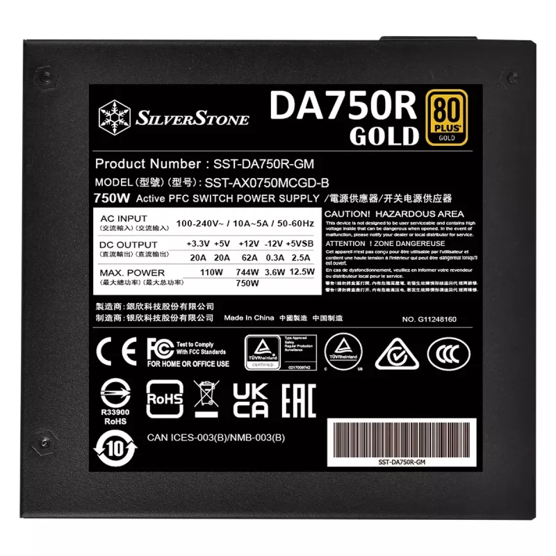 Virtalähde Silverstone SST-DA750R-GMA 750 W