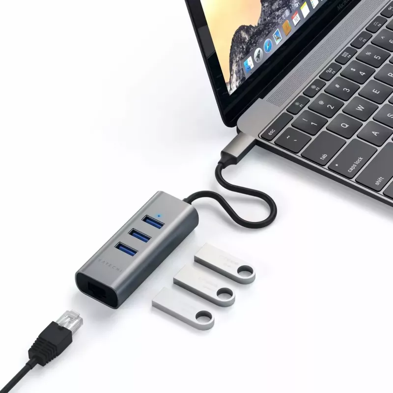 Kannettavan tietokoneen telakka Satechi ST-TC2N1USB31AM