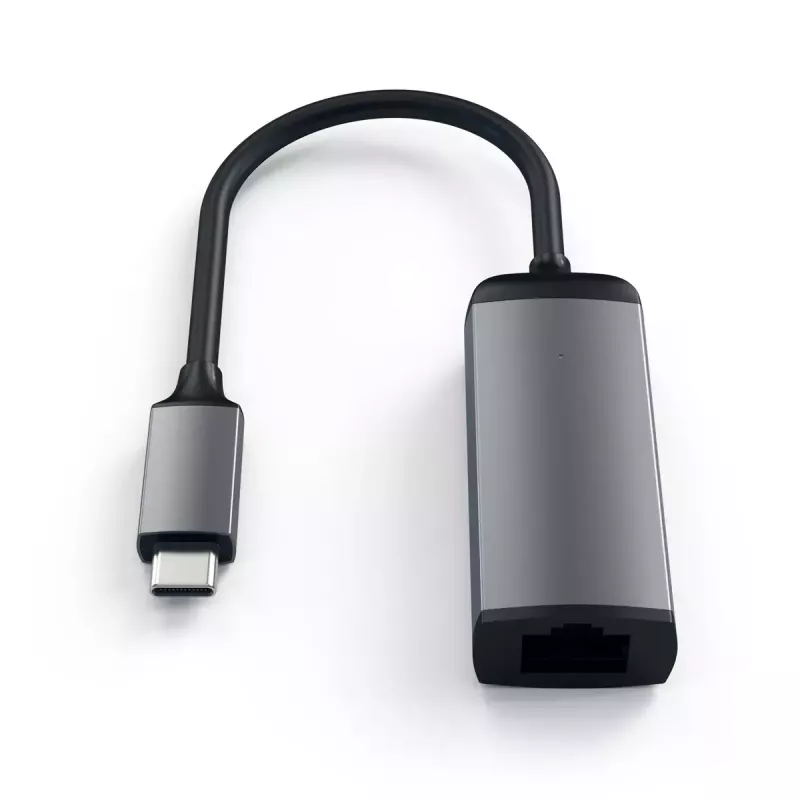 Satechi ST-TCENM USB-C–Gigabit Ethernet -sovitin, alumiini, tähtiharmaa