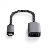 USB-kaapeli Satechi ST-UCATCM USB-C – USB-A, USB 3.2 Gen 1 (5 Gbit/s), harmaa