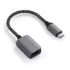 USB-kaapeli Satechi ST-UCATCM USB-C – USB-A, USB 3.2 Gen 1 (5 Gbit/s), harmaa