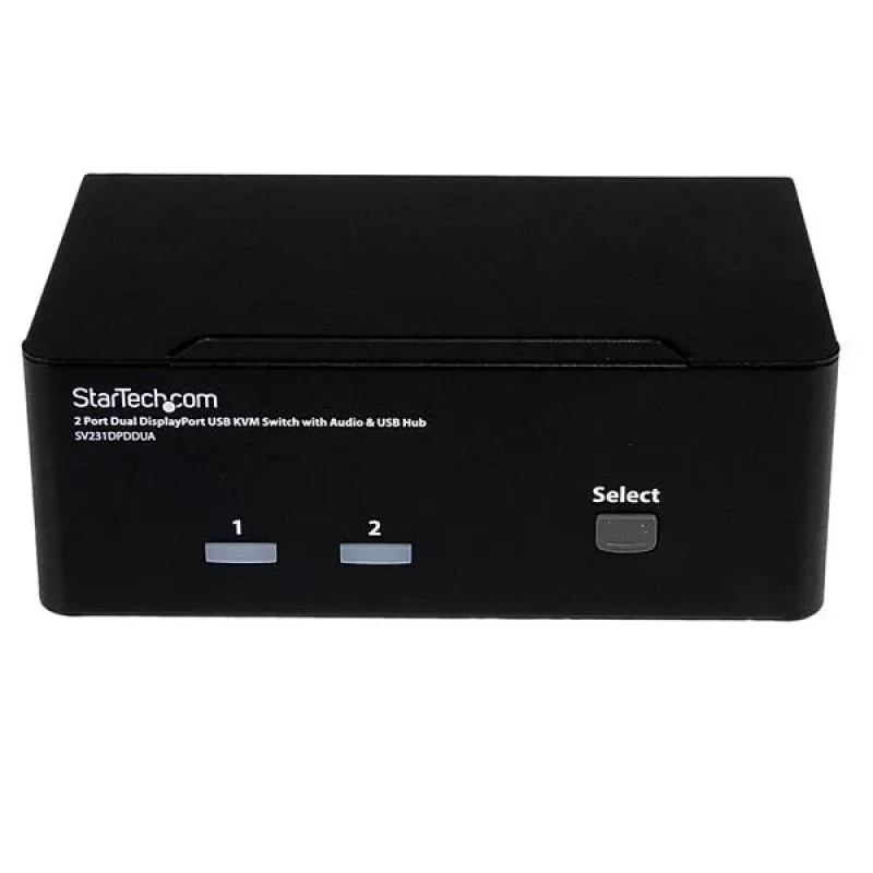 StarTech.com 2-porttinen Dual DisplayPort USB KVM-kytkin audio- ja USB 2.0 -keskittimellä