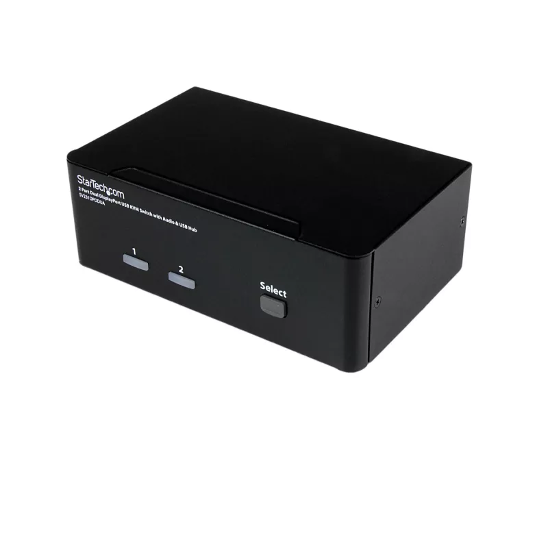 StarTech.com 2-porttinen Dual DisplayPort USB KVM-kytkin audio- ja USB 2.0 -keskittimellä