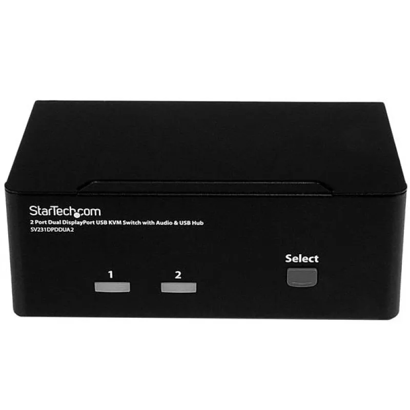 StarTech.com 2-porttinen DisplayPort Dual-Monitor KVM-kytkin – 4K 60Hz