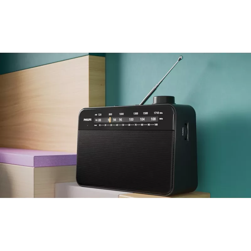 Kannettava radio Philips TAR2509/10 analoginen AM FM musta