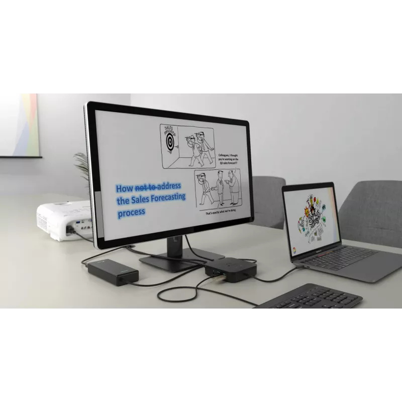 i-tec Thunderbolt 3 Travel Dock Dual 4K -näyttö + Power Delivery 60W