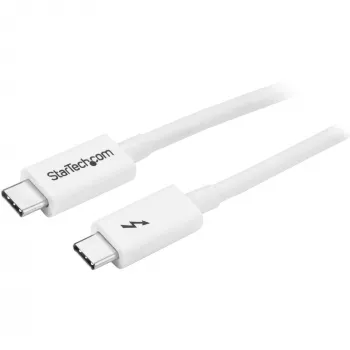 StarTech.com Thunderbolt 3 -kaapeli – 20 Gbit/s – 1 m – valkoinen – Thunderbolt-, USB- ja DisplayPort-yhteensopiva