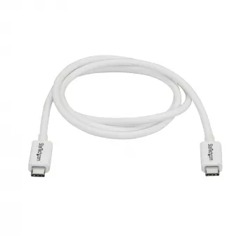 StarTech.com Thunderbolt 3 -kaapeli – 20 Gbit/s – 1 m – valkoinen – Thunderbolt-, USB- ja DisplayPort-yhteensopiva