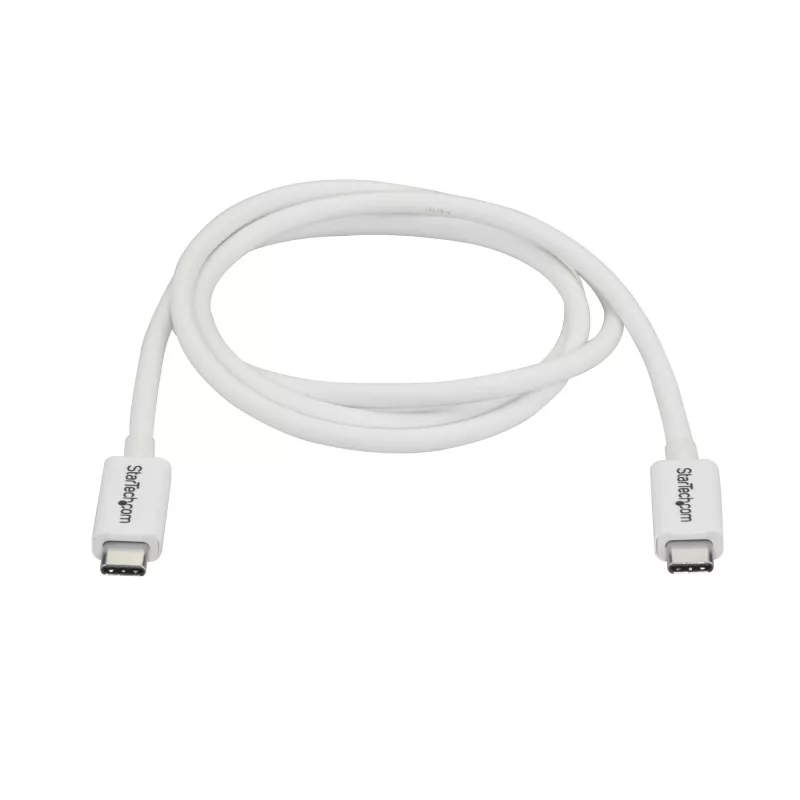 StarTech.com Thunderbolt 3 -kaapeli – 20 Gbit/s – 1 m – valkoinen – Thunderbolt-, USB- ja DisplayPort-yhteensopiva