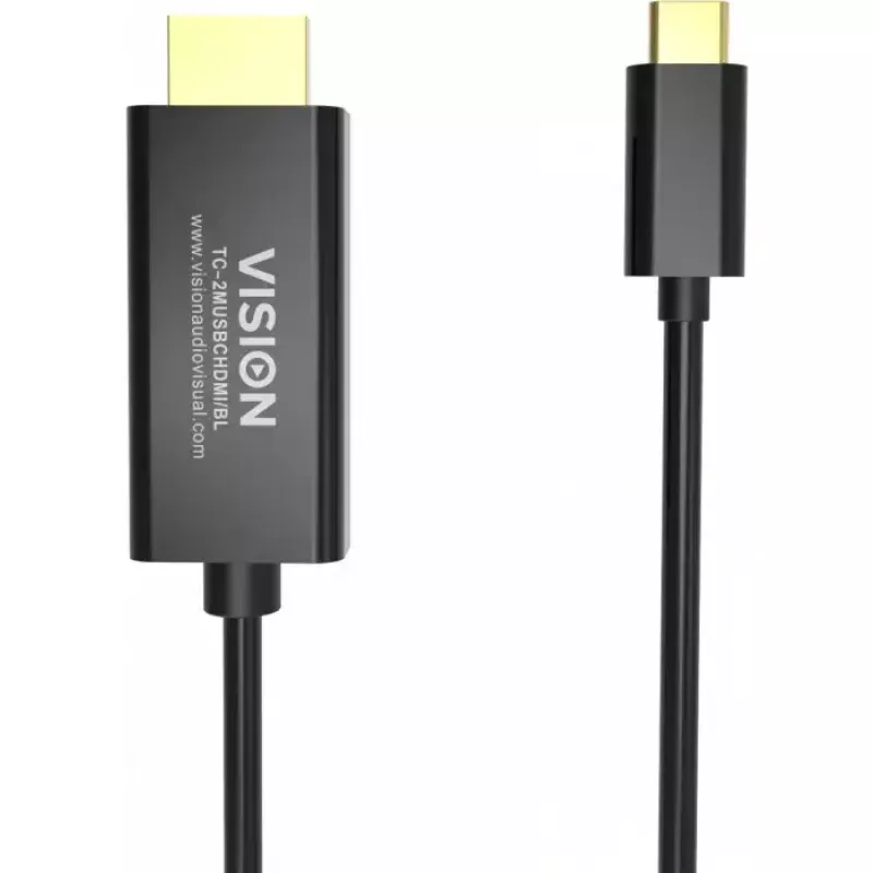 DisplayPort-kaapeli Vision TC 2MUSBCDP8K/BL 2 m USB Type-C musta