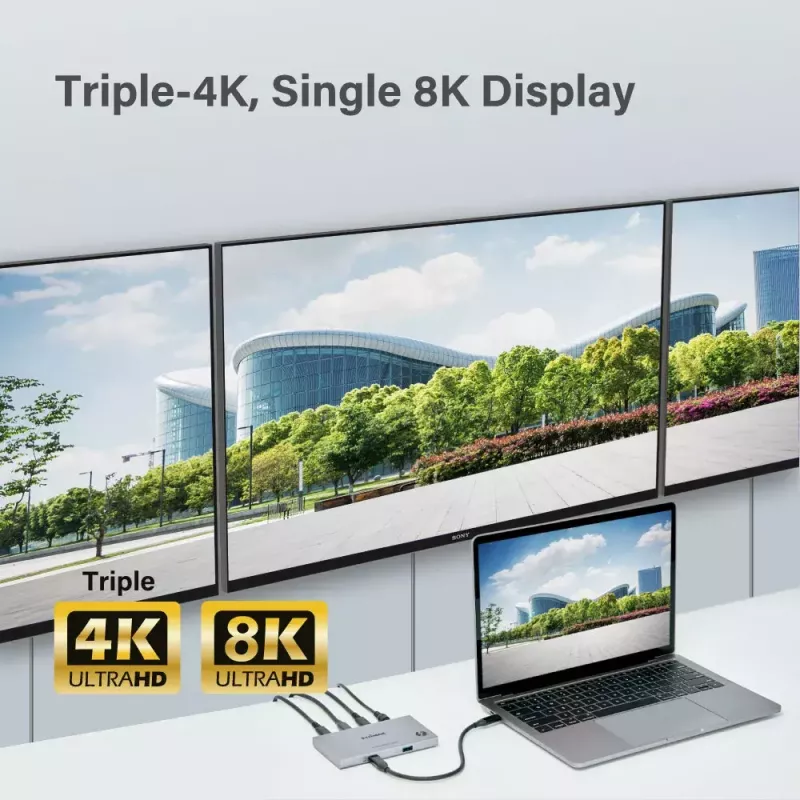 Edimax TD-405BP 5-in-1 Thunderbolt 4 -minitelakointiasema, 85 W
