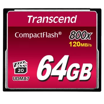 Flash-muisti Transcend 64 GB CompactFlash 800x TS64GCF800