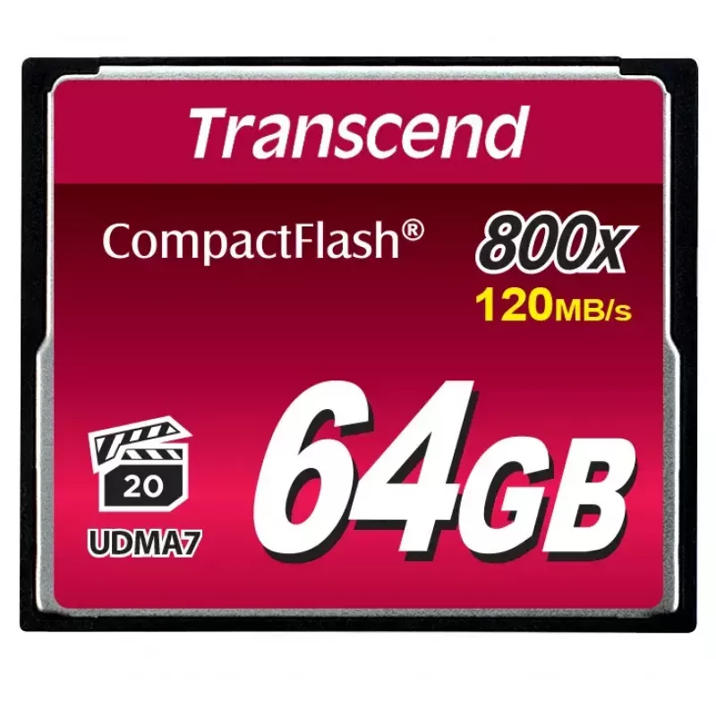 Flash-muisti Transcend 64 GB CompactFlash 800x TS64GCF800