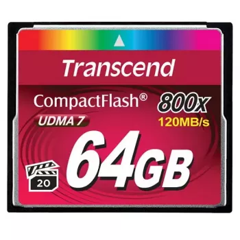Flash-muisti Transcend 64 GB CompactFlash 800x TS64GCF800