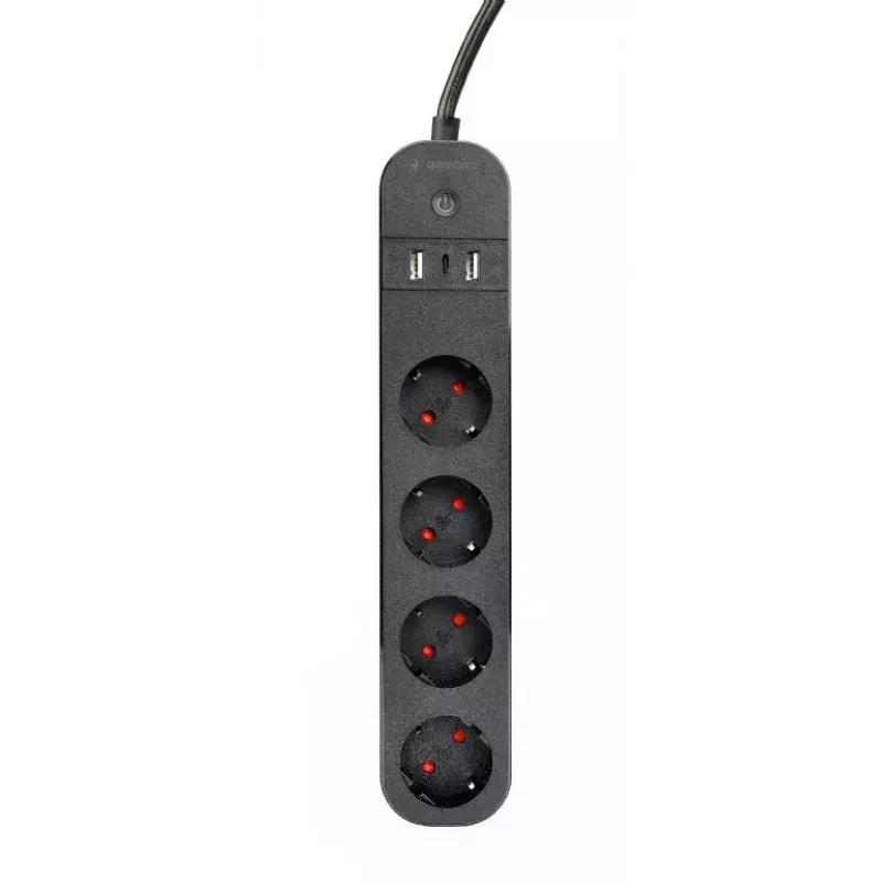 Jatkojohto Gembird TSL-PS-S4U-01 Smart 4 AC-lähtöä
