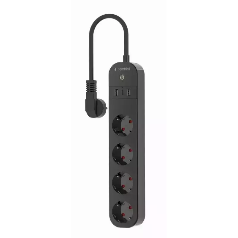 Jatkojohto Gembird TSL-PS-S4U-01 Smart 4 AC-lähtöä
