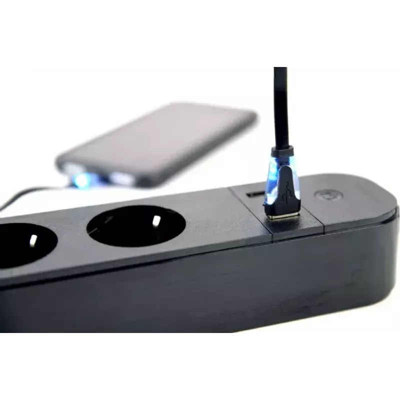 Jatkojohto Gembird TSL-PS-S4U-01 Smart 4 AC-lähtöä