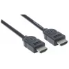 Manhattan 306119 HDMI-kaapeli, HDMI uros – HDMI uros, suojattu, 1,8 m, musta