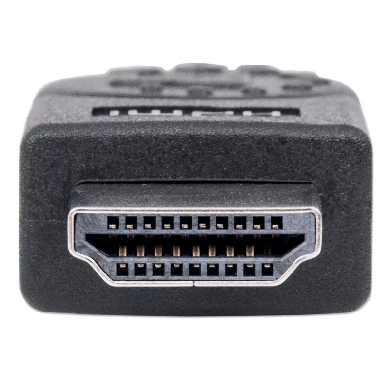 Manhattan 306119 HDMI-kaapeli, HDMI uros – HDMI uros, suojattu, 1,8 m, musta