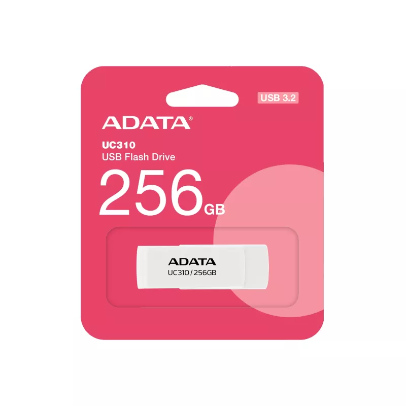 ADATA UC310 USB-muistitikku 256 GB, USB-A 3.2 Gen 1, valkoinen