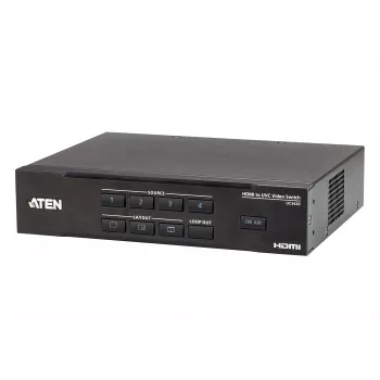 ATEN CAMLIVE PRO 4K 4-input HDMI to USB -videokytkin, musta, HDMI, 3840 x 2160 pikseliä, metalli, Taiwan, 3840 x 2160 1920 x 1080 1280 x 720