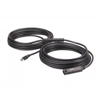ATEN 15 m USB3.2 Gen1 -jatkojohto, 15 m, USB A, USB A, USB 3.2 Gen 1 (3.1 Gen 1), 5 Gbit/s, musta