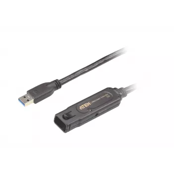 ATEN 15 m USB3.2 Gen1 -jatkojohto, 15 m, USB A, USB A, USB 3.2 Gen 1 (3.1 Gen 1), 5 Gbit/s, musta