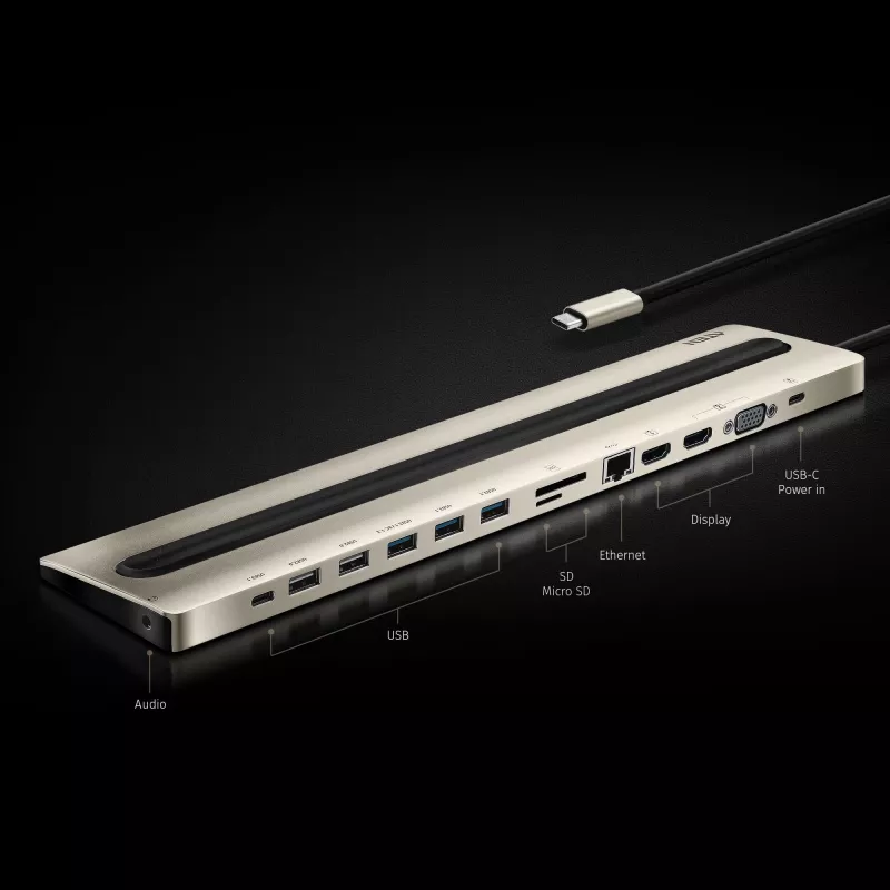 ATEN USB-C-moniporttiteli power pass-through -toiminnolla