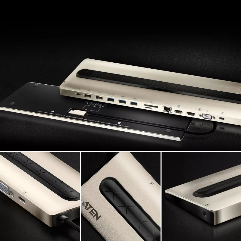 ATEN USB-C-moniporttiteli power pass-through -toiminnolla