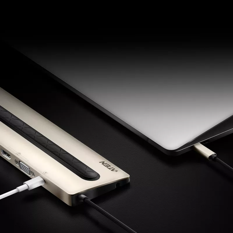 ATEN USB-C-moniporttiteli power pass-through -toiminnolla