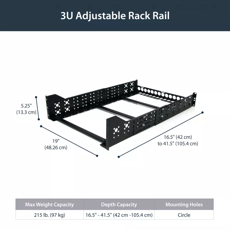 StarTech.com 3U kiinteät 19