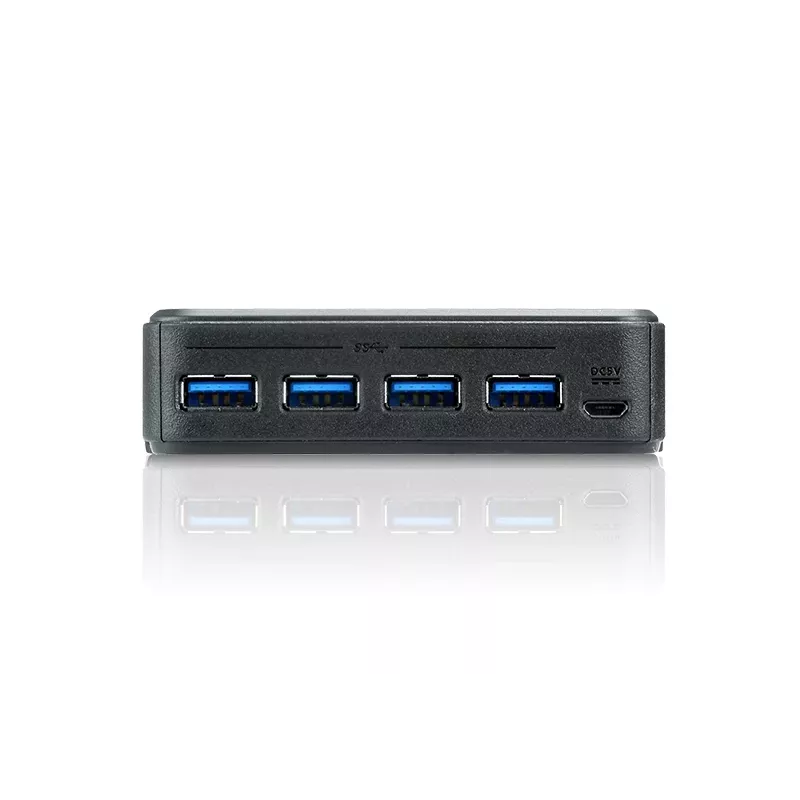 ATEN 2-portin USB 3.0 oheislaitteiden jakokytkin, 5 Gbit/s, Micro-USB Type-B, musta, muovi, 0 - 40 °C, -20 - 60 °C