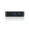 ATEN 2-portin USB 3.0 oheislaitteiden jakokytkin, 5 Gbit/s, Micro-USB Type-B, musta, muovi, 0 - 40 °C, -20 - 60 °C