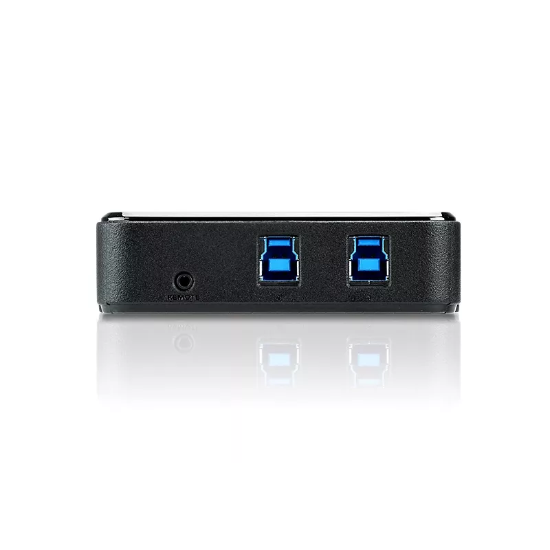 ATEN 2-portin USB 3.0 oheislaitteiden jakokytkin, 5 Gbit/s, Micro-USB Type-B, musta, muovi, 0 - 40 °C, -20 - 60 °C