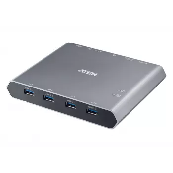 ATEN 2-portin 4K DisplayPort USB-C KVM -telakkakytkin Power Pass-through -toiminnolla