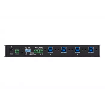 ATEN 4-portin USB 3.1 Gen1 -teollisuuskytkin, 5 Gbit/s, musta, metalli, 0 - 50 °C, -20 - 60 °C, 0 - 80 %