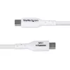 StarTech.com 3 m (9.8 ft) USB-A–USB-C-latauskaapeli, lataus ja synkronointi, 3A, USB 2.0, TPE-päällyste – valkoinen USB-latauskaapeli