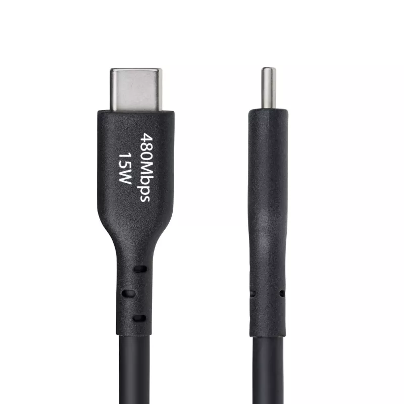 StarTech.com 4 m (13 ft) USB-A–USB-C-latauskaapeli, lataus ja synkronointi, 3A, USB 2.0, TPE-päällyste – musta USB-latauskaapeli