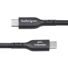 StarTech.com 4 m (13 ft) USB-A–USB-C-latauskaapeli, lataus ja synkronointi, 3A, USB 2.0, TPE-päällyste – musta USB-latauskaapeli