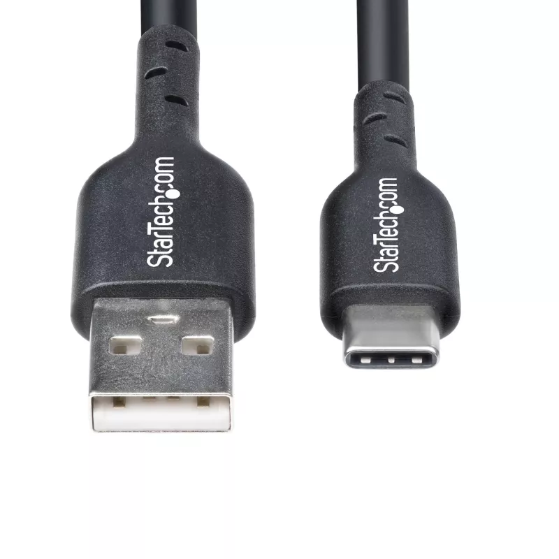 StarTech.com 4 m (13 ft) USB-A–USB-C-latauskaapeli, lataus ja synkronointi, 3A, USB 2.0, TPE-päällyste – musta USB-latauskaapeli