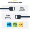 StarTech.com 4 m USB-C-latauskaapeli, lataus ja synkronointi, 60W (3A) PD, USB 2.0 kannettavan latauskaapeli, TPE-päällyste – musta USB-C-latauskaapeli