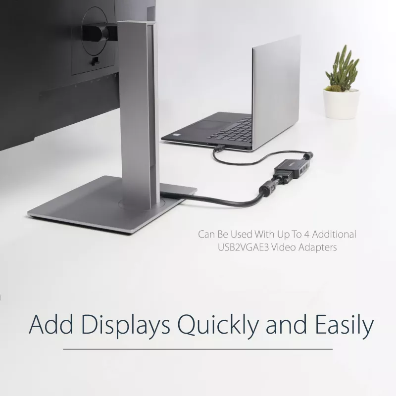 StarTech.com USB 2.0 – VGA-sovitin, USB–VGA-näyttömuunnin Windowsille, 1080p (ei tue macOS/ChromeOS/Linux) - TAA