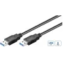 Microconnect USB3.0AA05B USB-kaapeli USB 3.2 Gen 1 (3.1 Gen 1) 0,5 m USB A musta