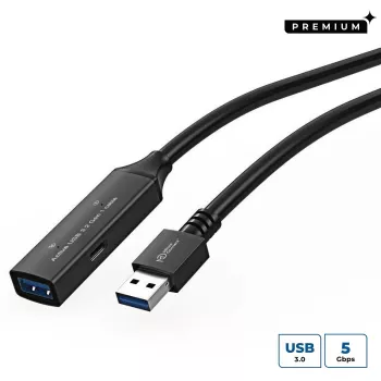 Microconnect USB3.0AAF5A USB-kaapeli USB 3.2 Gen 1 (3.1 Gen 1) 5 m USB A musta