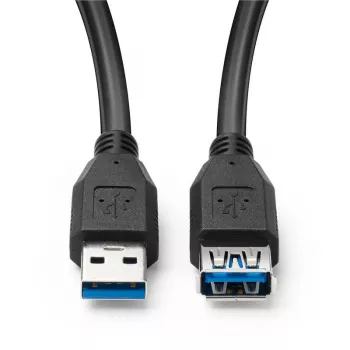 Microconnect USB3.0AAF5B USB-kaapeli USB 3.2 Gen 1 (3.1 Gen 1) 5 m USB A musta